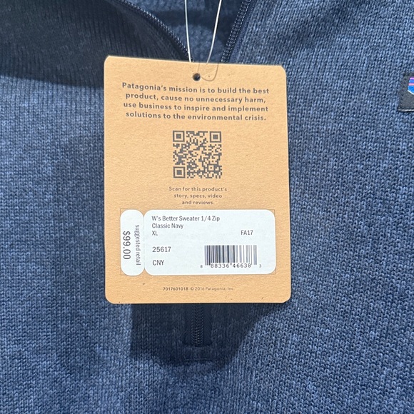 Patagonia Dark Blue Quarter-Zip Fleece - Picture 3 of 3